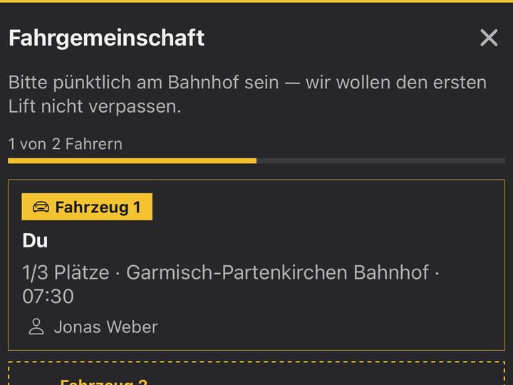 Fahrgemeinschaft bilden