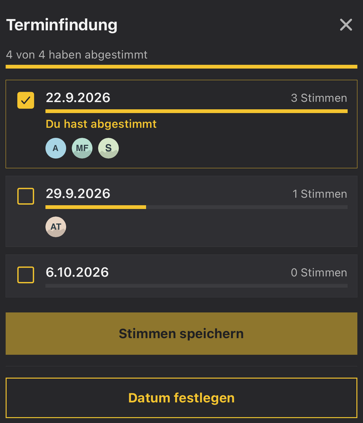 Termin gemeinsam finden