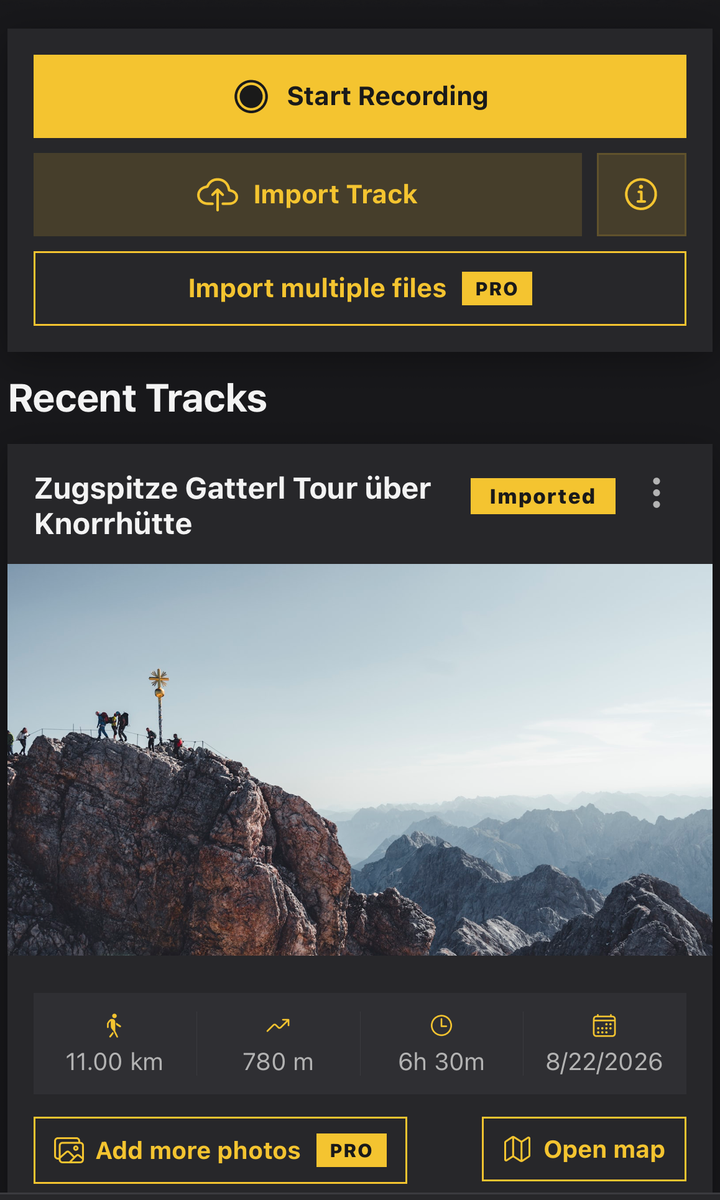 Record and import tracks