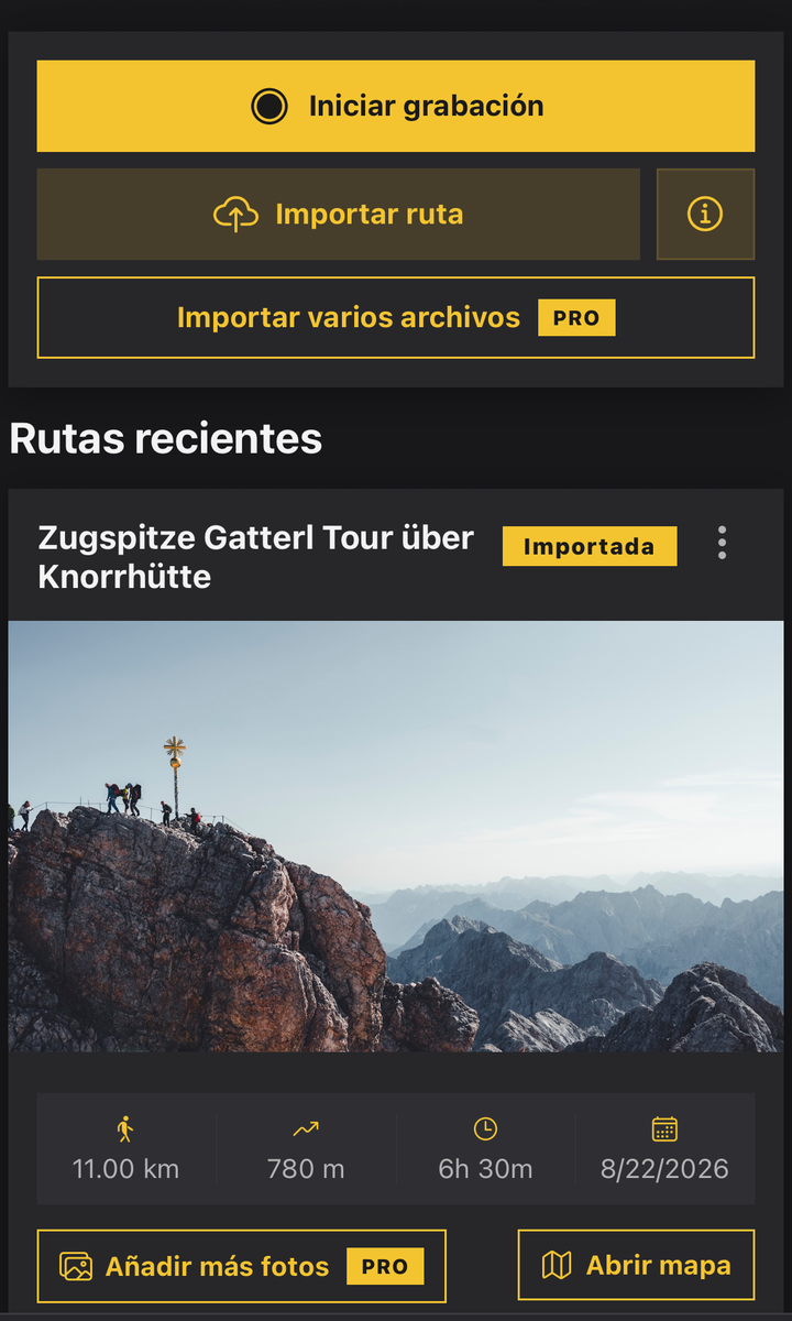 Graba e importa tracks