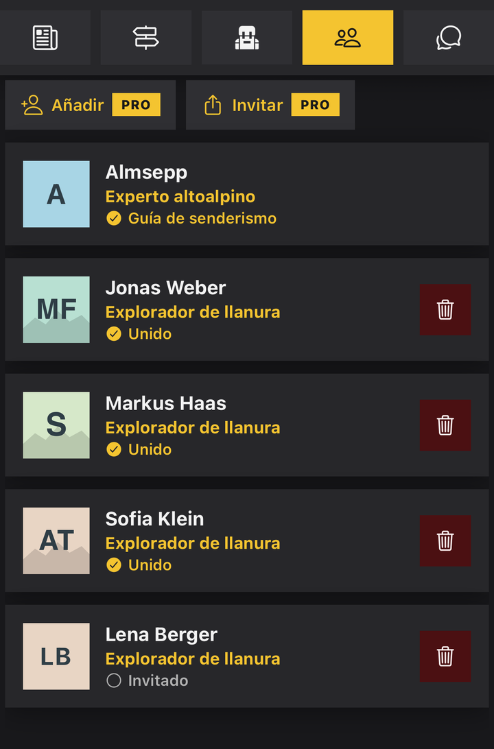 Camina en grupo