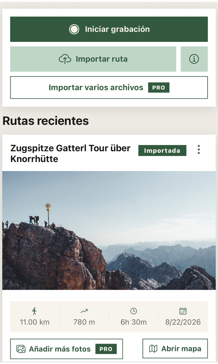 Graba e importa tracks