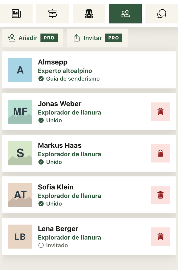 Camina en grupo