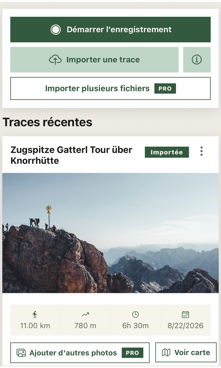 Enregistrez et importez des traces