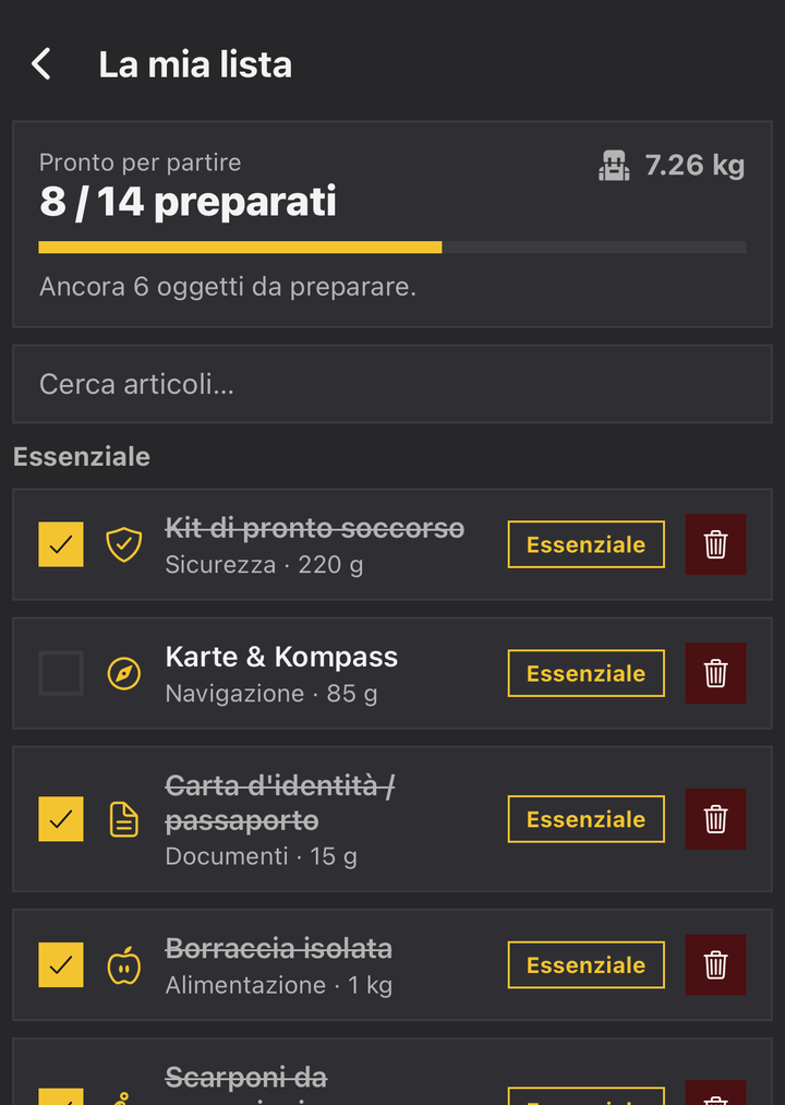 Spunta l’attrezzatura a peso