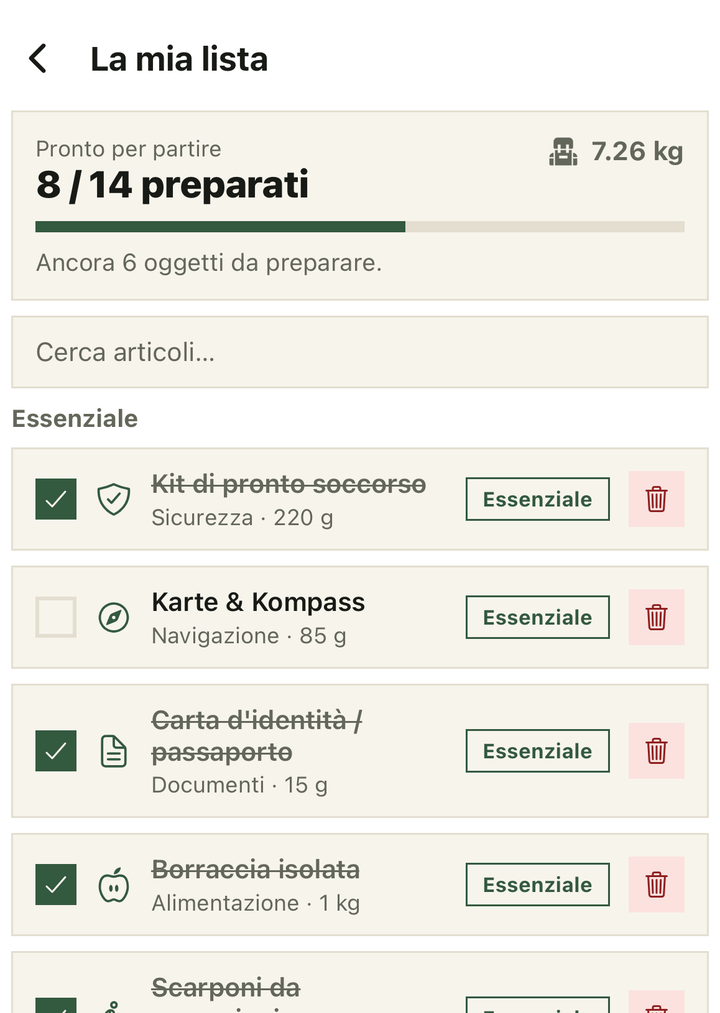 Spunta l’attrezzatura a peso